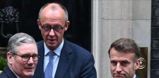 დიდი ბრიტანეთის, საფრანგეთისა და გერმანიის ლიდერებმა ერთობლივი განცხადება გამოაქვეყნეს, სადაც მზადყოფნას გამოთქვამენ საჭიროების შემთხვევაში, ირანის რაკეტები და უპილოტო საფრენი აპარატები ირანის ტერიტორიაზე გაანადგურონ