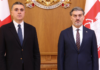 მიხეილ ყაველაშვილი დიდ ბრიტანეთში საქართველოს ახლად დანიშნულ საგანგებო და სრულუფლებიან ელჩს, ილია დარჩიაშვილს შეხვდა